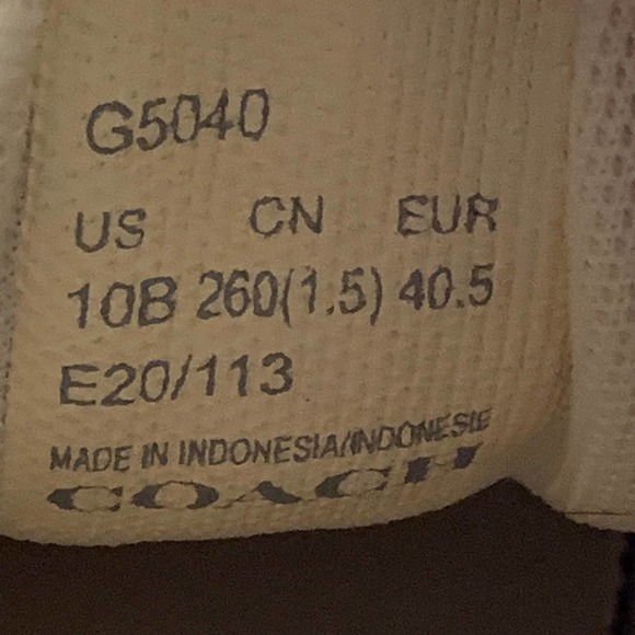 Coach Clip Low Top Leather Sneaker  W US10 - Picture 11 of 11